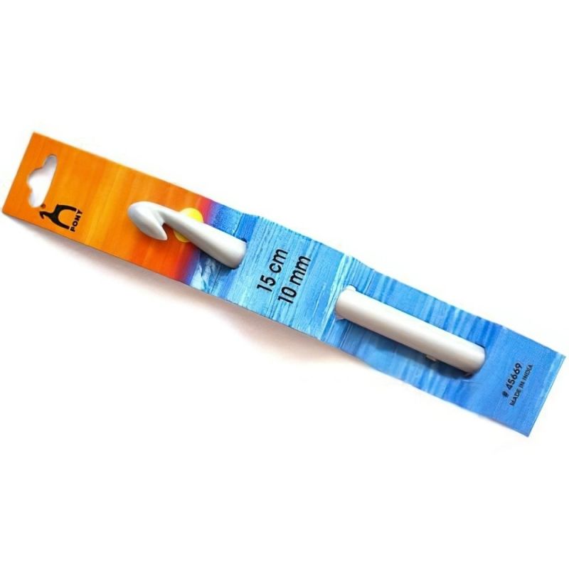 Háček na háčkování PONY, plastový 45669, velikost 10mm, délka 15cm