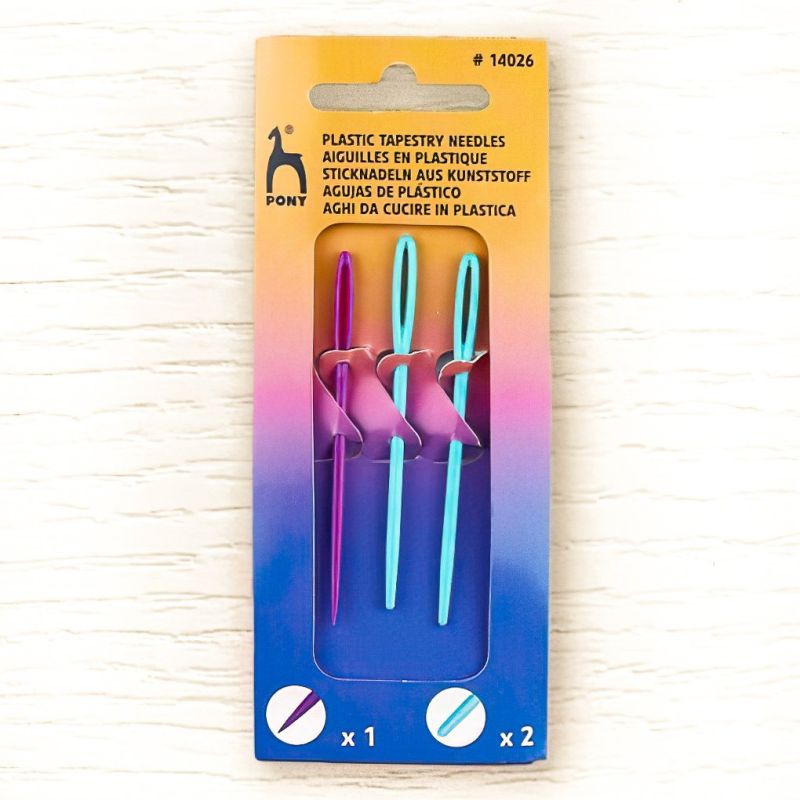 Jehly plastové na vlnu PONY 614026, 3 kusy