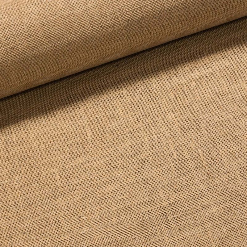 Juta technická (pytlovina), gramáž 365 g/m2, jemná, jednobarevná režná, š.160cm, role 20 metrů