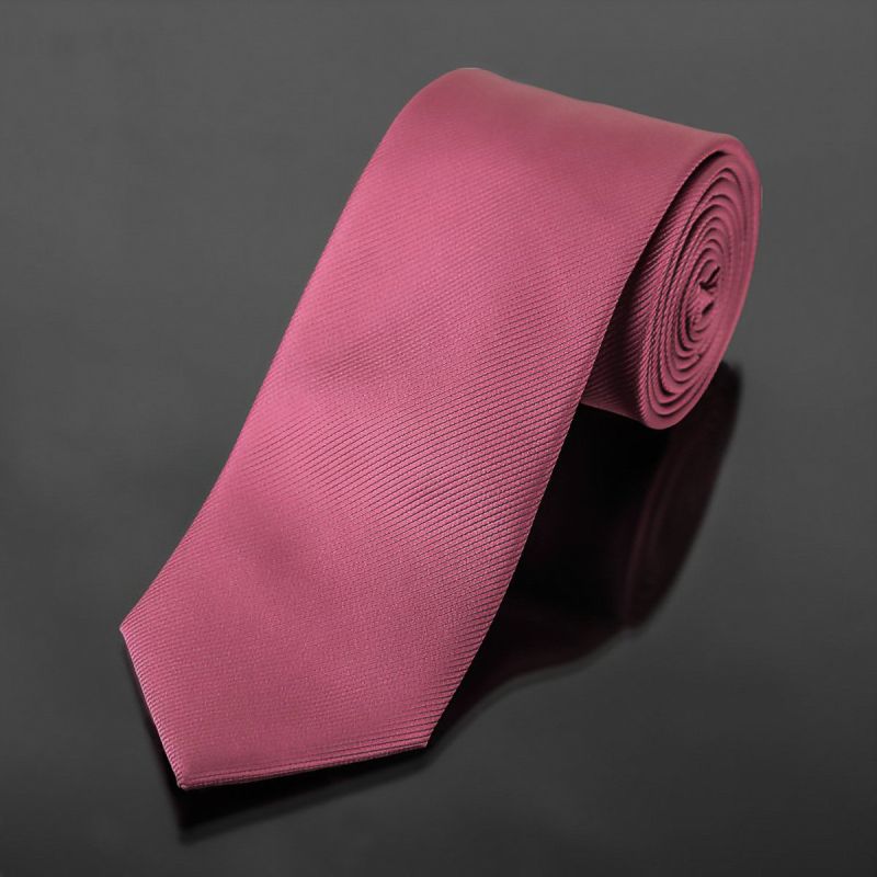 Kravata pánská AMJ, šikmý proužkovaný vzor KU0039, starorůžová