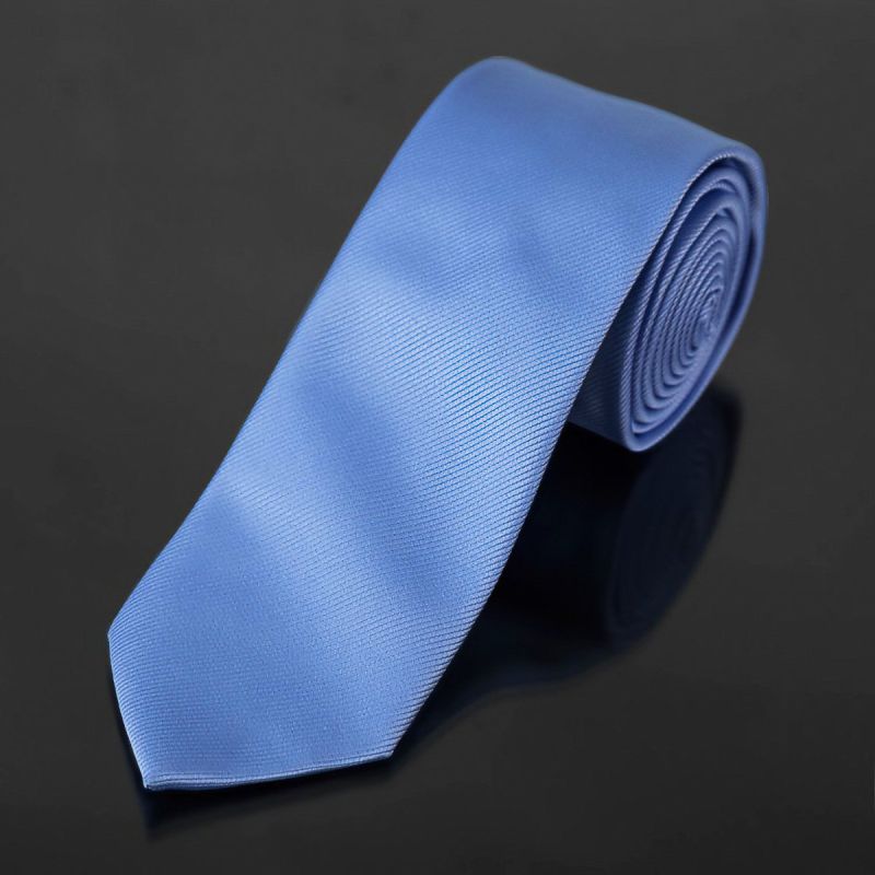 Kravata pánská AMJ, šikmý proužkovaný vzor KU0013, modrá