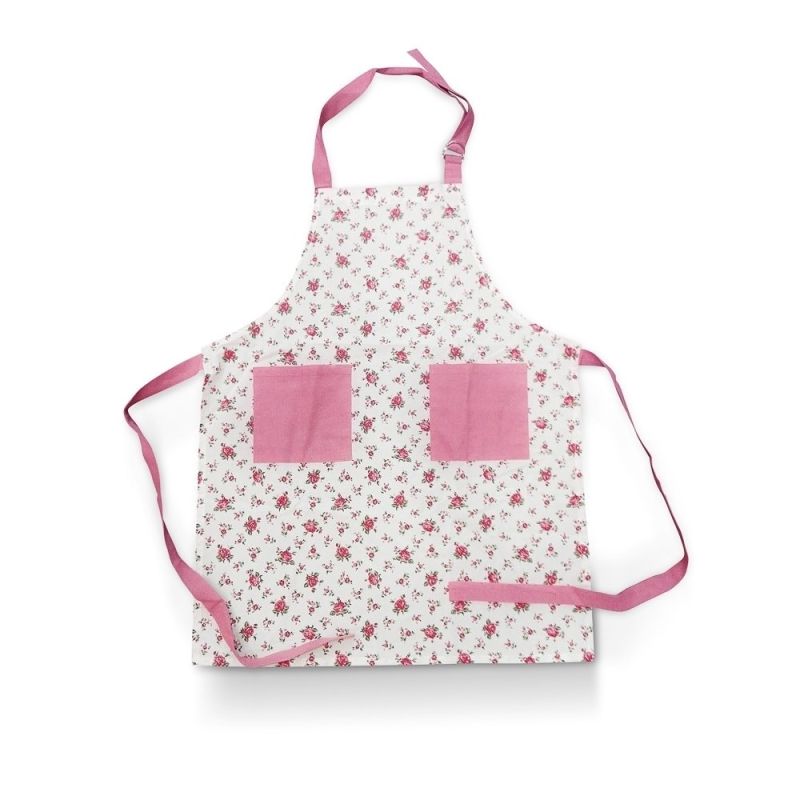 Kuchyňská zástěra KYTKY QK-038, květinky na bílé, 60x75cm