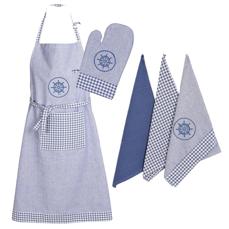 Kuchyňský set 2203 KRUH A KÁRO, modrá (více možností)