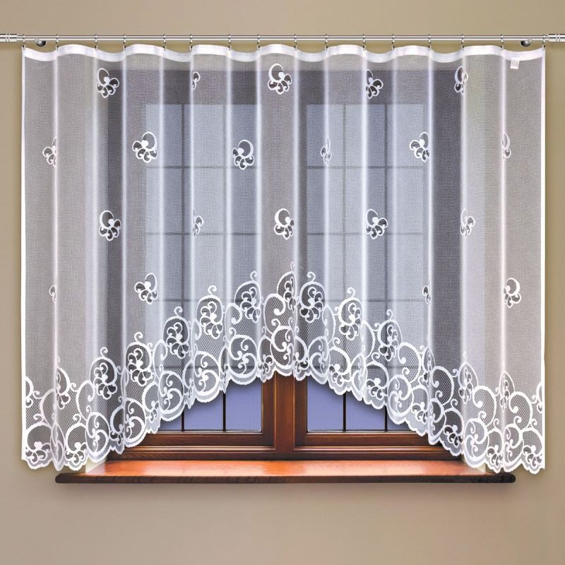 Kusová záclona BALADETA 21448 jednobarevná bílá, (více rozměrů)