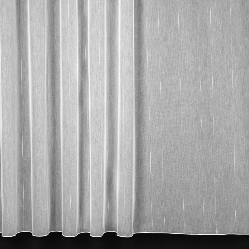 Kusová záclona jemná žakarová CELESTIA 2832/10, pršíčko, s řasicí páskou a olůvkem, jednobarevná bílá, (více rozměrů)