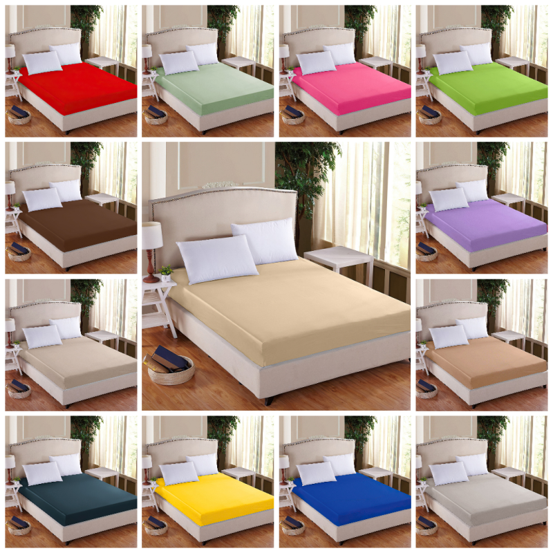 Luxusní napínací mako-jersey prostěradlo s lycrou DELUXE, elastické (25 barev, 7 rozměrů)