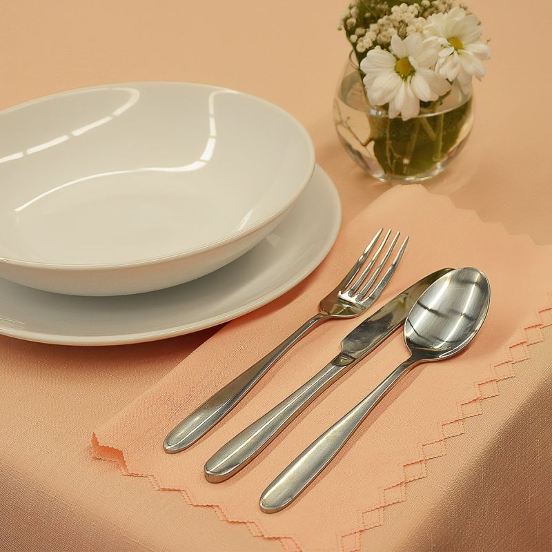 Nešpinivý / teflonový látkový ubrus UNI 5055 SVĚTLE LOSOSOVÁ, (více rozměrů)