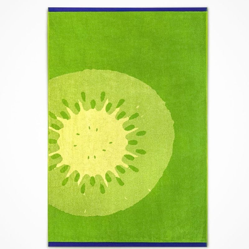Plážová osuška KIWI, zelená, froté, 100x160cm