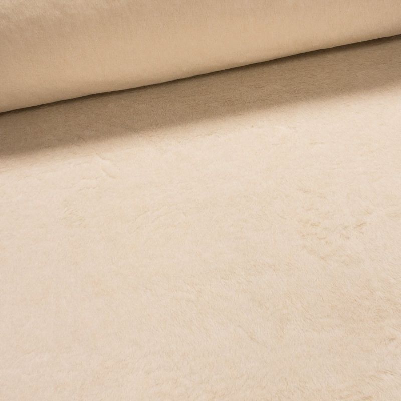Plyš hladký ILJA 207, smetanový, šíře 150cm (metráž)