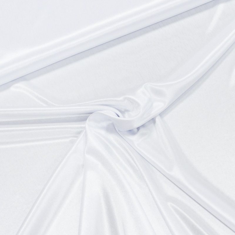 Podšívka polyesterová elastická / úpletová, jednobarevná bílá, š.150cm (látka v metráži)