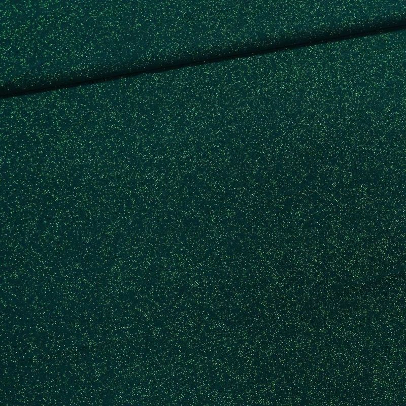 Polyesterový úplet LUREX 1555/01 UNI jednobarevný zelený se třpytkami, š.150cm (látka v metráži)