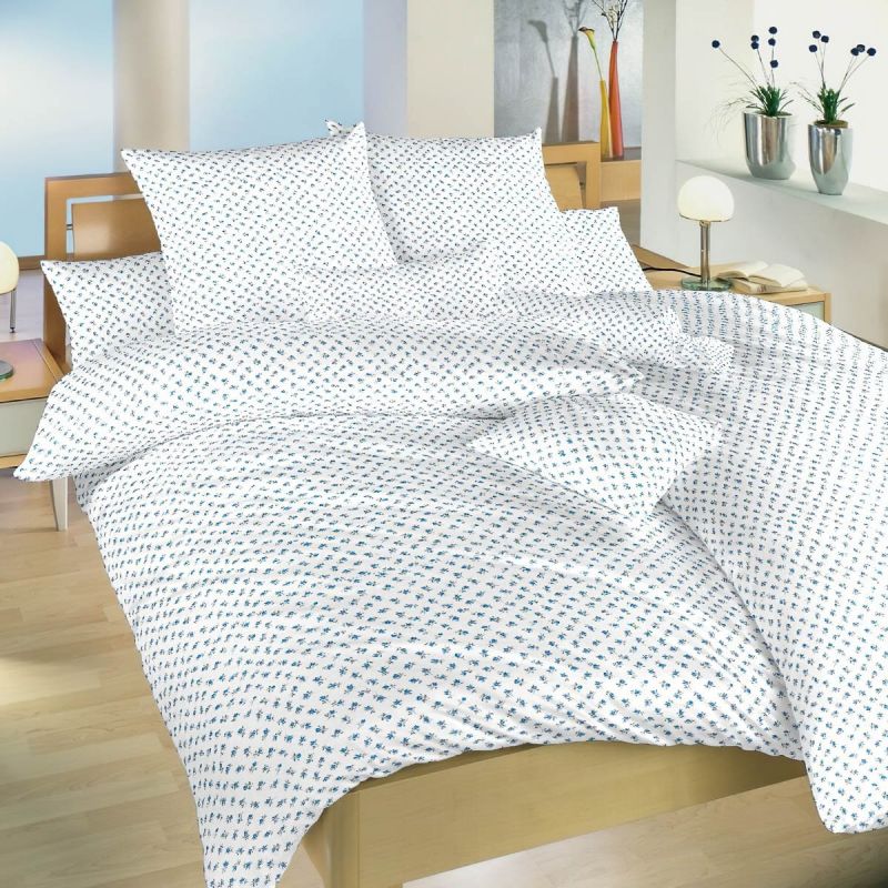 Povlečení MALÉ RŮŽE MODRÉ, bavlna hladká, 140x200cm + 70x90cm