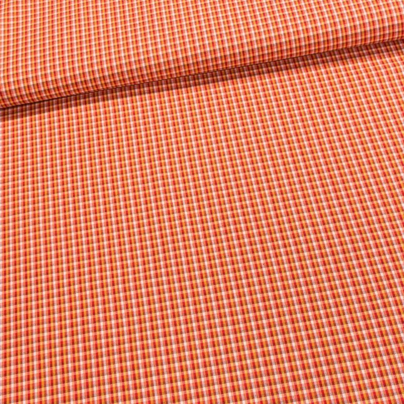 Pravý český bavlněný kanafas ANDREA K0,3 03130 kostka 0,3cm, oranžový, š.140cm (látka v metráži)