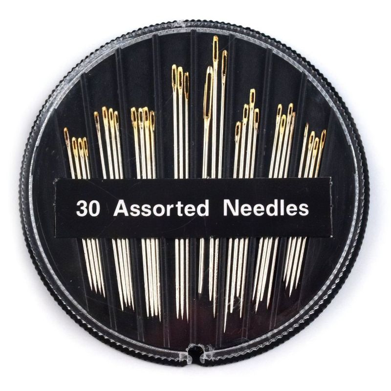 Jehly / sada jehel KOMPAKT SHARPS 010587 zlatá ucha, nikl, 30 kusů (mix velikostí)