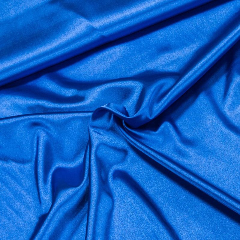 Satén elastický STR SAT 021, jednobarevná královsky modrá, š.150cm (látka v metráži)
