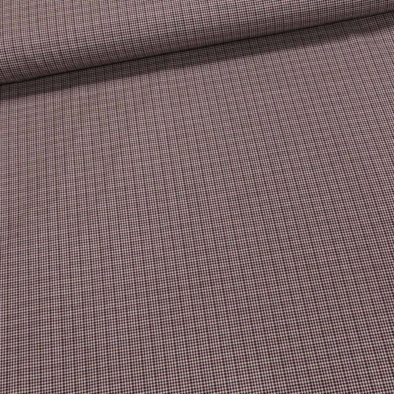 Šatovka směsová / oblekovka 267, hnědo-černé pepito (káro), š.145cm (látka v metráži)