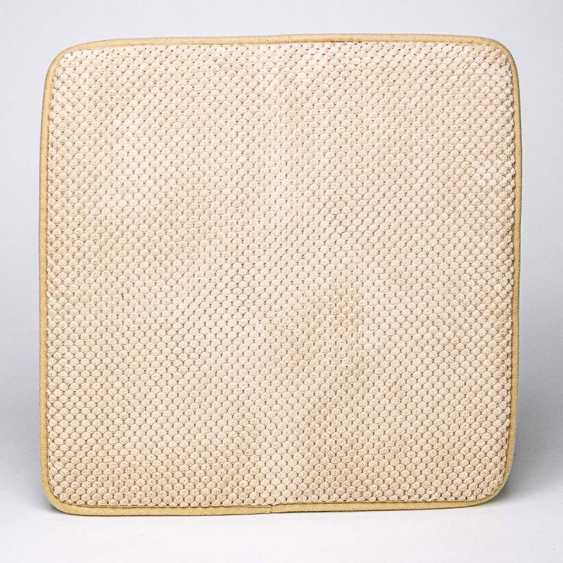 Sedák AK-3379 protiskluzový / mikrovlákno, béžový, čtverec 40x40cm