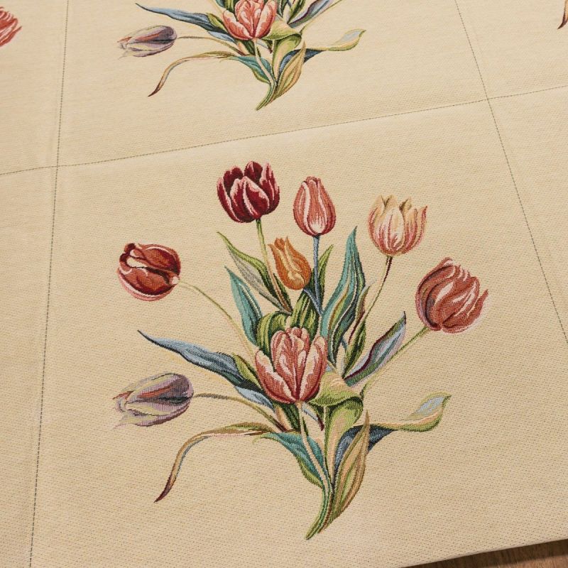 Směsové plátno / panel DASMA tulipány, růžová 48 x 48cm