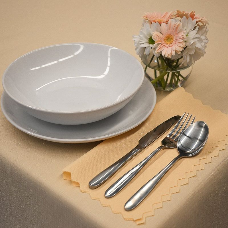 Nešpinivý / teflonový látkový ubrus UNI 3021 SVĚTLE ŽLUTÁ, (více rozměrů)