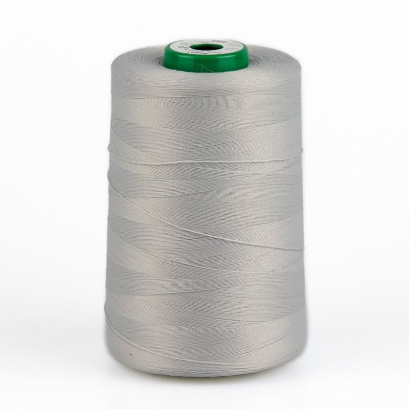 Texturovaná poylesterová, pružná chemlonová nit POLYTEX 90 pro overlocky/průmyslové/klasické šicí stroje, 882 světle šedá, návin 5000m