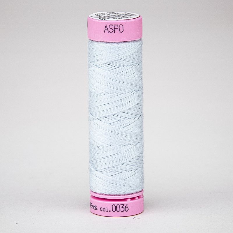 Univerzální šicí nit Amann ASPO 120 polyesterová, světle šedá namodralá 0036, návin 100m 