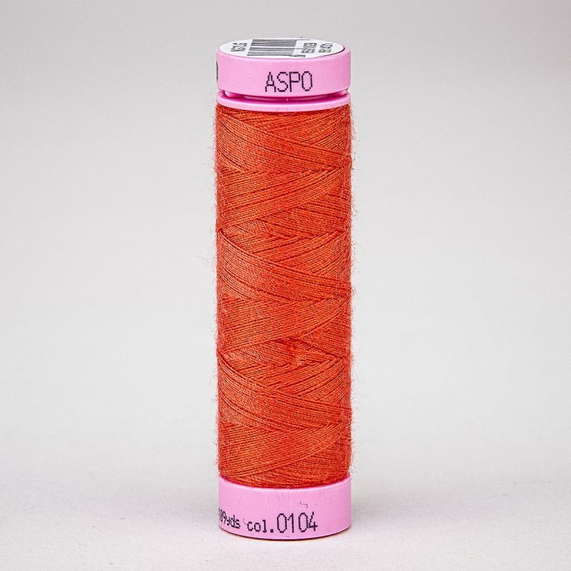 Univerzální šicí nit Amann ASPO 120 polyesterová, oranžovo-červená 0104, návin 100m