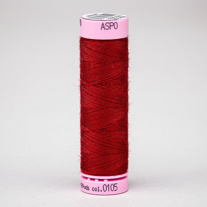 Univerzální šicí nit Amann ASPO 120 polyesterová, karmínová červená 0105, návin 100m
