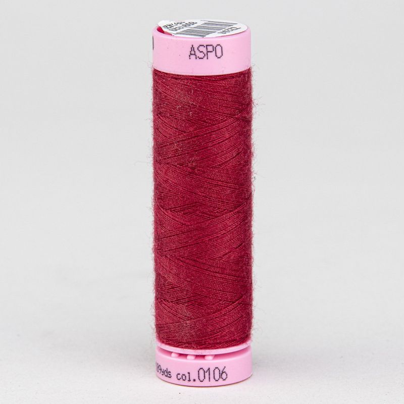 Univerzální šicí nit Amann ASPO 120 polyesterová, šarlatová červená 0106, návin 100m