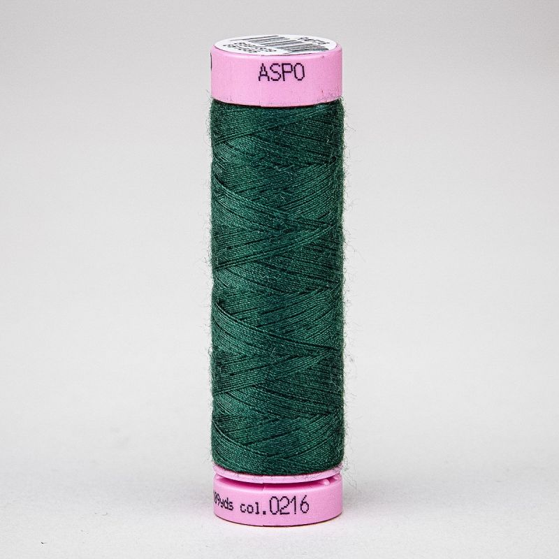 Univerzální šicí nit Amann ASPO 120 polyesterová, tmavě zelená 0216, návin 100m 