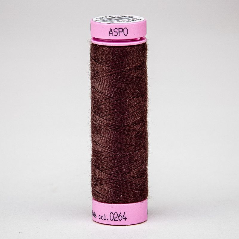 Univerzální šicí nit Amann ASPO 120 polyesterová, hnědá 0264, návin 100m