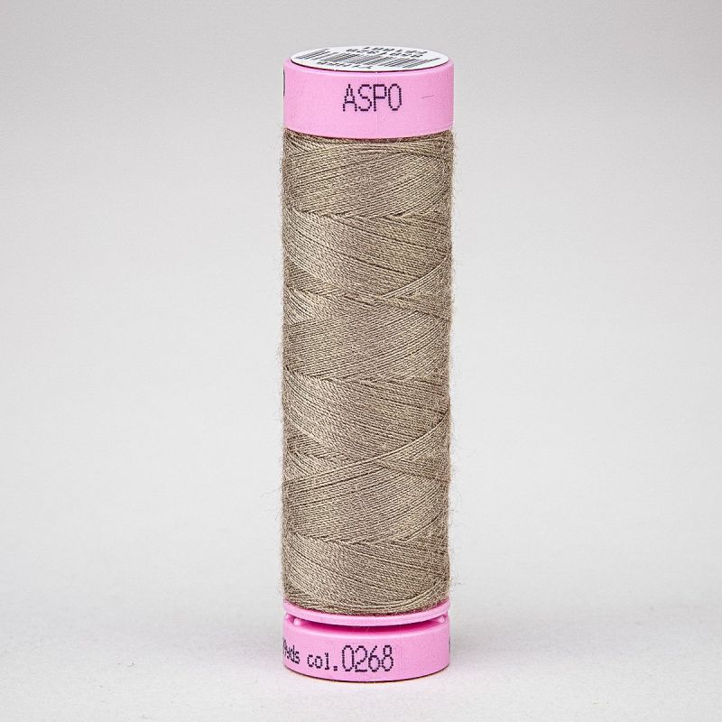 Univerzální šicí nit Amann ASPO 120 polyesterová, béžová 0268, návin 100m 
