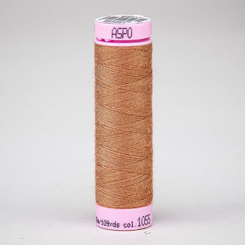 Univerzální šicí nit Amann ASPO 120 polyesterová, světle hnědá 1055, návin 100m