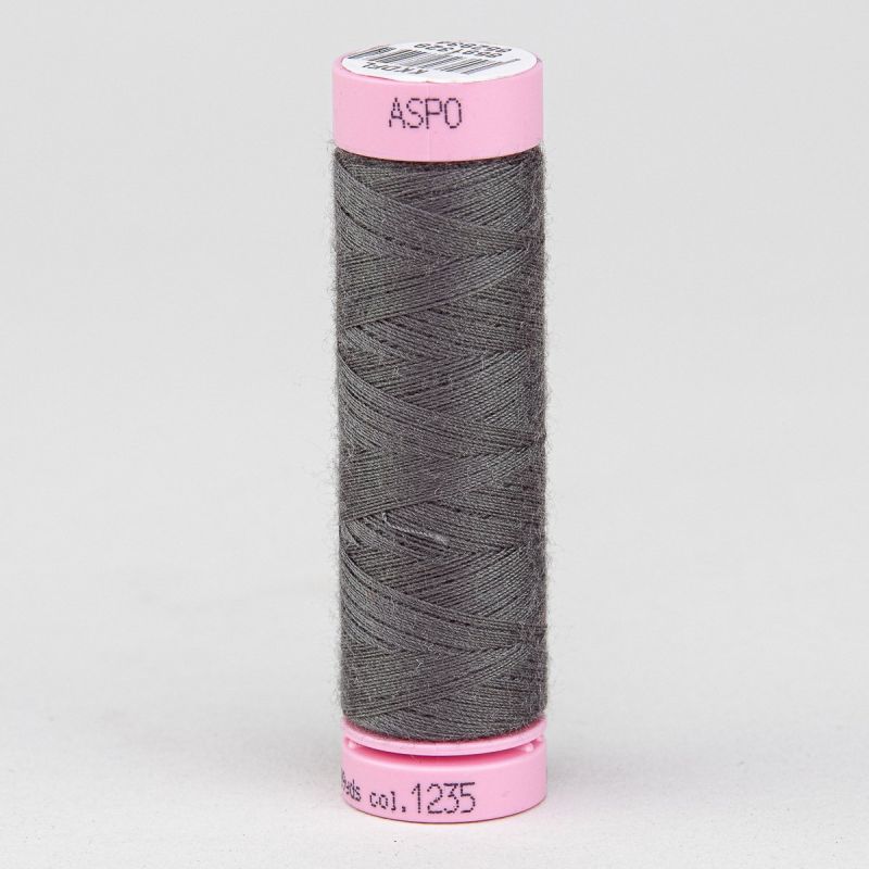 Univerzální šicí nit Amann ASPO 120 polyesterová, šedá nahnědlá 1235, návin 100m 