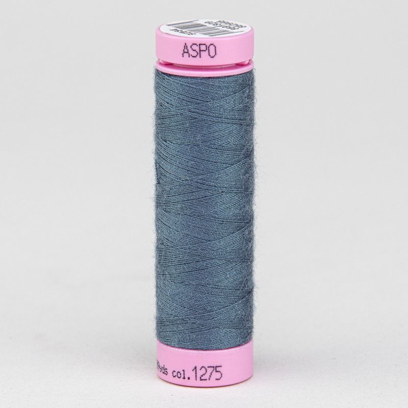 Univerzální šicí nit Amann ASPO 120 polyesterová, tmavě kovově šedá 1275, návin 100m