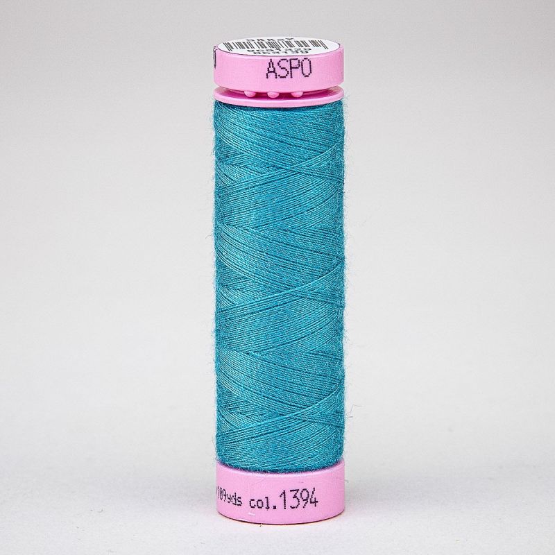 Univerzální šicí nit Amann ASPO 120 polyesterová, tyrkysová 1394, návin 100m 