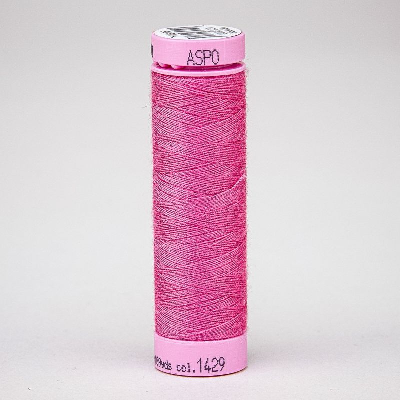 Univerzální šicí nit Amann ASPO 120 polyesterová, červeno-růžová 1429, návin 100m 