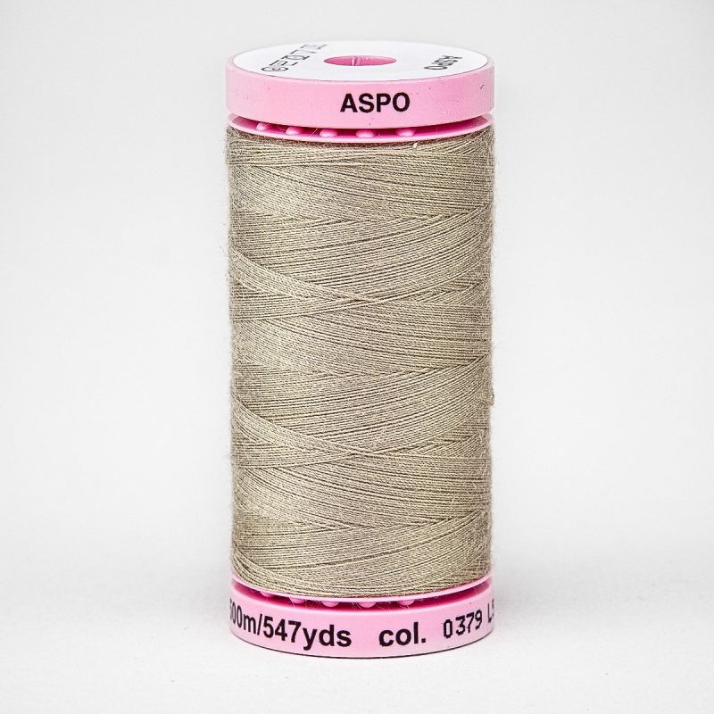 Univerzální šicí nit Amann ASPO 120 polyesterová, béžová 0379, návin 500m 