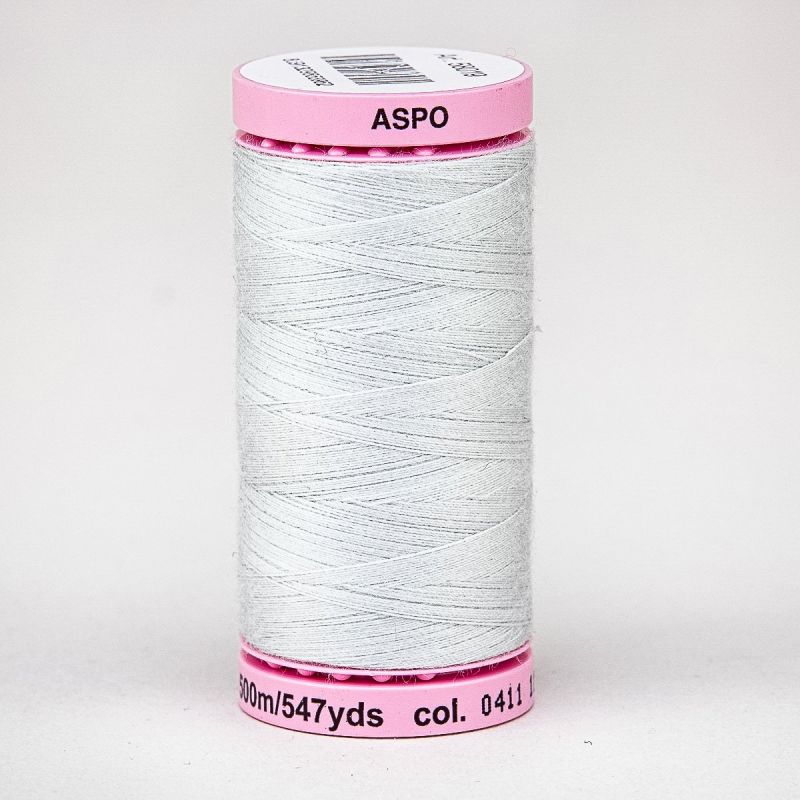 Univerzální šicí nit Amann ASPO 120 polyesterová, bílá kouřová 0411, návin 500m 