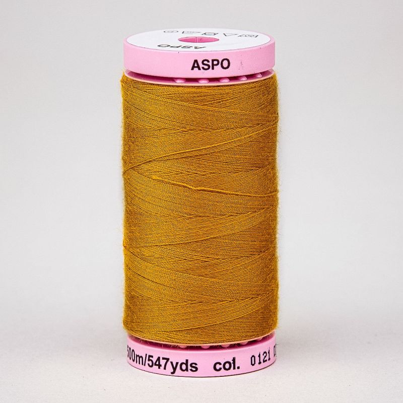 Univerzální šicí nit Amann ASPO 120 polyesterová, tmavě zlatavá 1130, návin 500m 