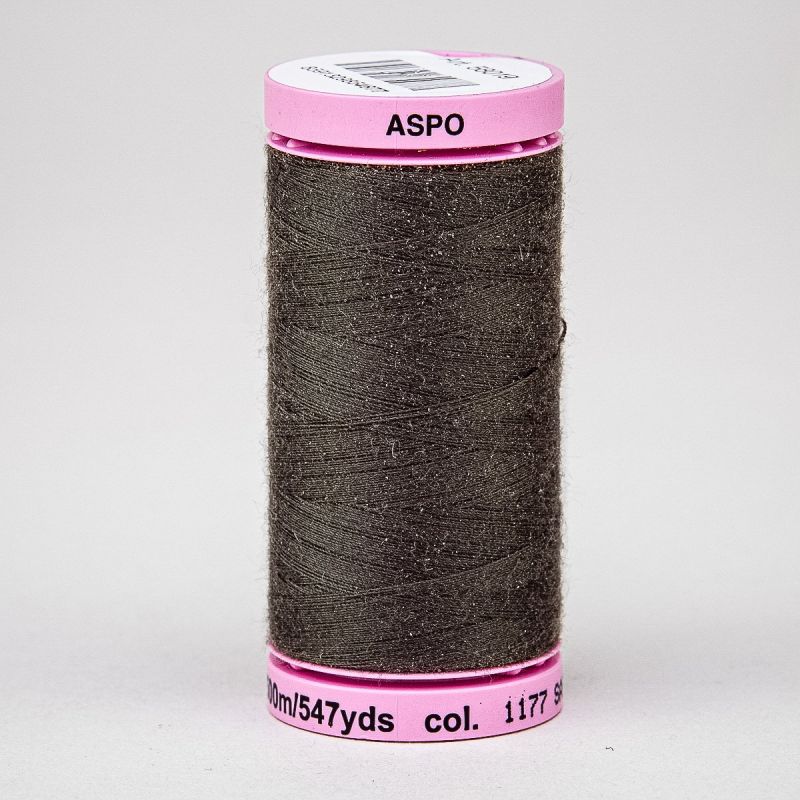 Univerzální šicí nit Amann ASPO 120 polyesterová, tmavě khaki zelená 1177, návin 500m 