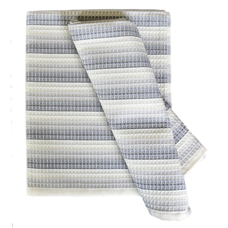 Vaflový pracovní bavlněný ručník ŠEDÝ PROUŽEK, 210g/m2, 50x100cm