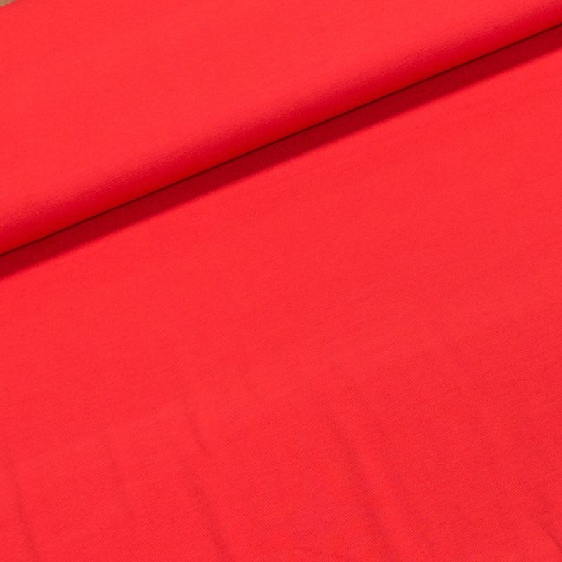 Viskózový úplet UNI 4694 0015, jednobarevný červený, š.150cm (látka v metráži)
