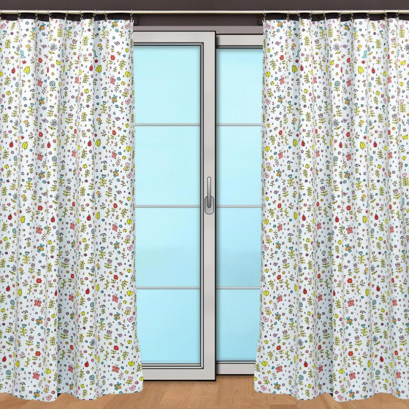 Zatemňovací / termoizolační závěs, dětský blackout 10027/05 LOUKA na bílé, šířka 150cm (látka v metráži)