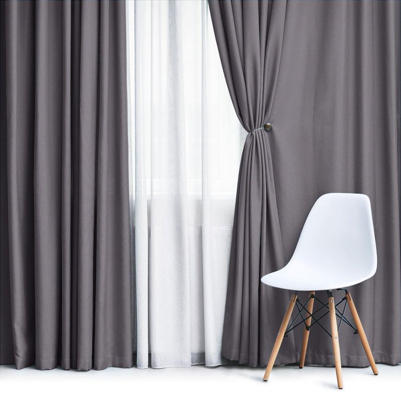 Zatemňovací / termoizolační závěs, blackout jednobarevný UNI OLZ-115 šedý, (více šířek, látka v metráži)