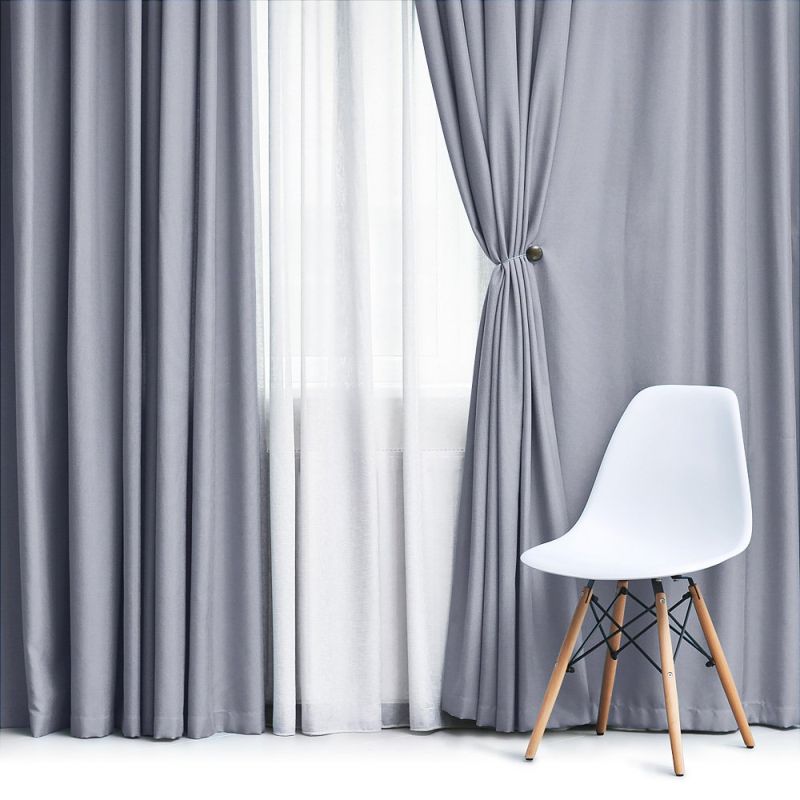 Zatemňovací / termoizolační závěs, blackout jednobarevný UNI OLZ-151 světle šedý, šířka 150cm (látka v metráži)