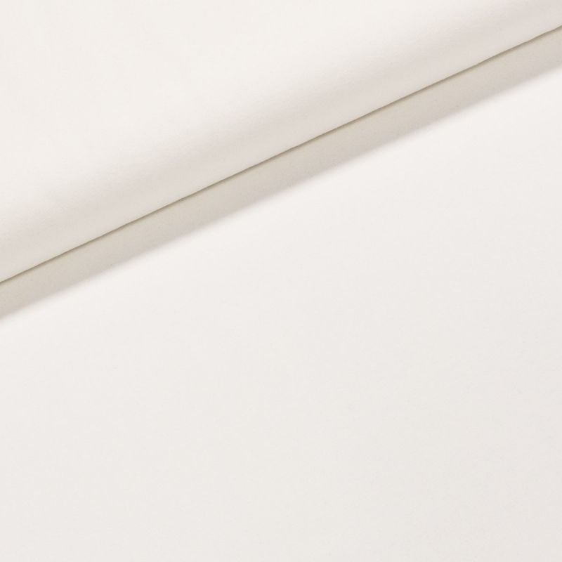 Žebrovaný bavlněný úplet 6201 0102 hladký, smetanový, š.180cm (látka v metráži)