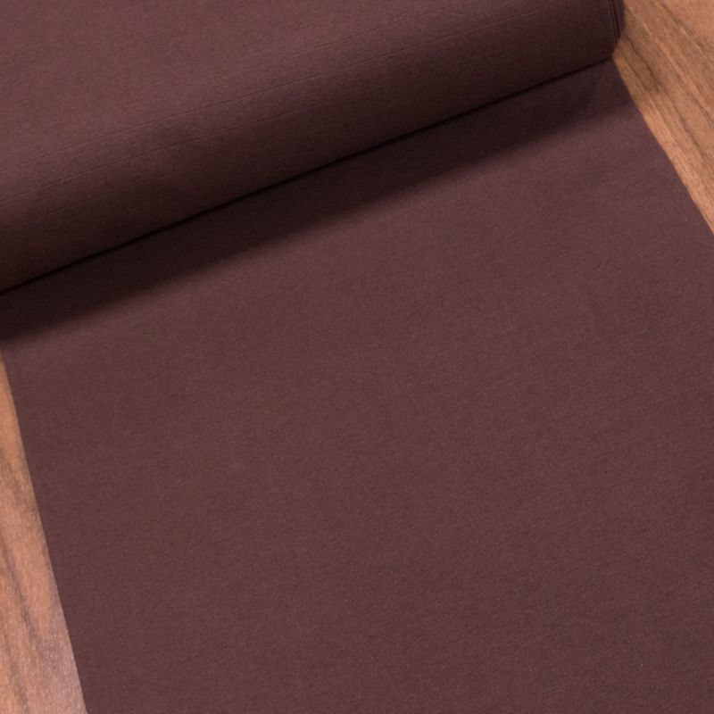 Žebrovaný bavlněný úplet 8058.022 BIO jemný / hladký, hnědý, š.35cm (látka v metráži)