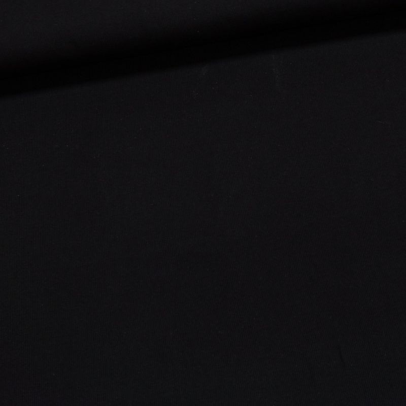 Žebrovaný směsový úplet 6255 4002 jemný, černý, š.105cm, (látka v metráži)