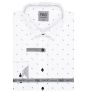 Pánská košile AMJ bavlněná, bílá vzorovaná, VDBR1299, dlouhý rukáv (regular + slim-fit)