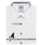 Pánská košile AMJ bavlněná, bílá vzorovaná, VDBR1317, dlouhý rukáv (regular + slim-fit + prodloužený slim-fit)